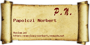 Papolczi Norbert névjegykártya